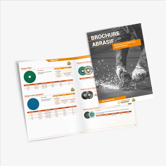 Brochure marketing produits abrasifs BONNEFON SOUDURE