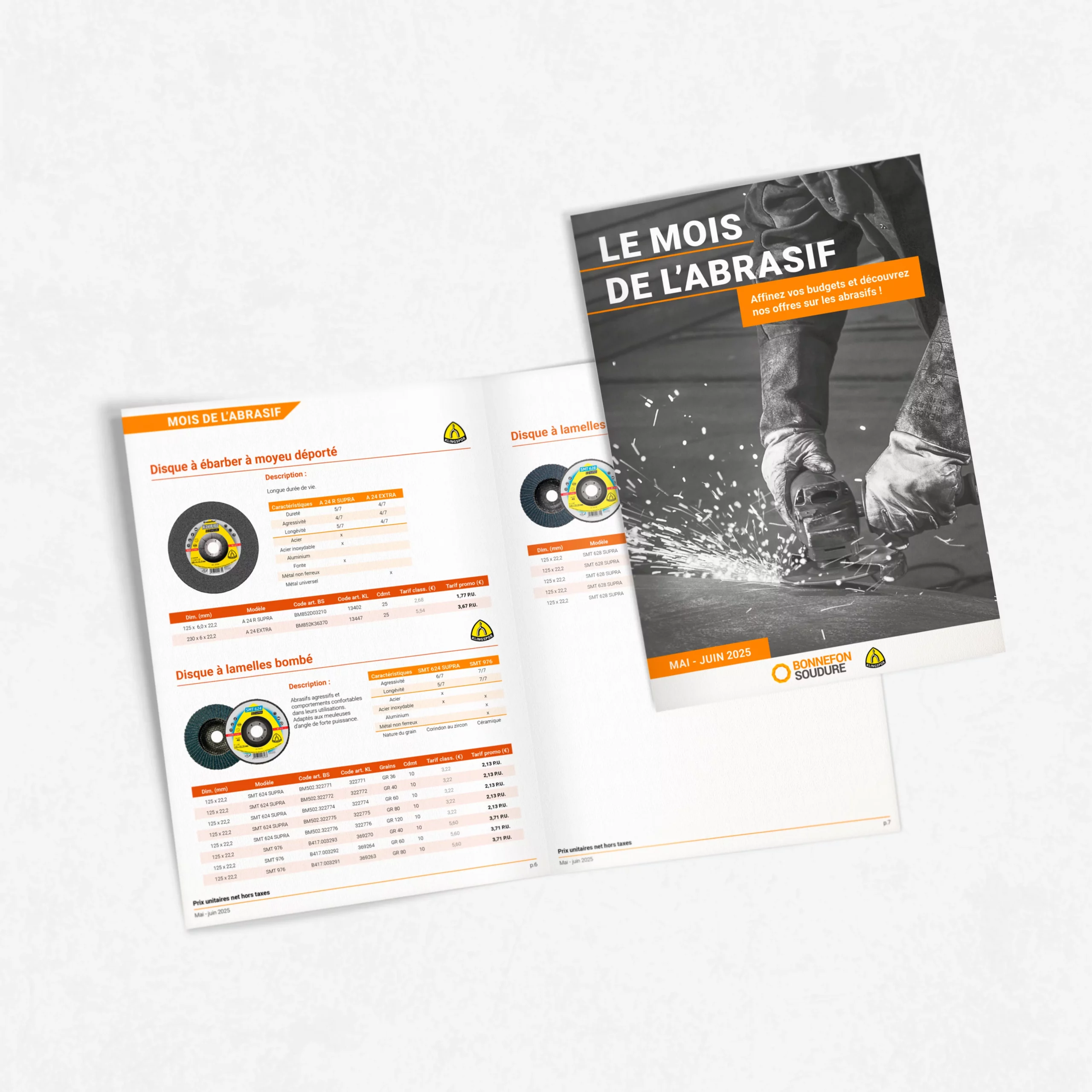 Brochure marketing produits abrasifs BONNEFON SOUDURE