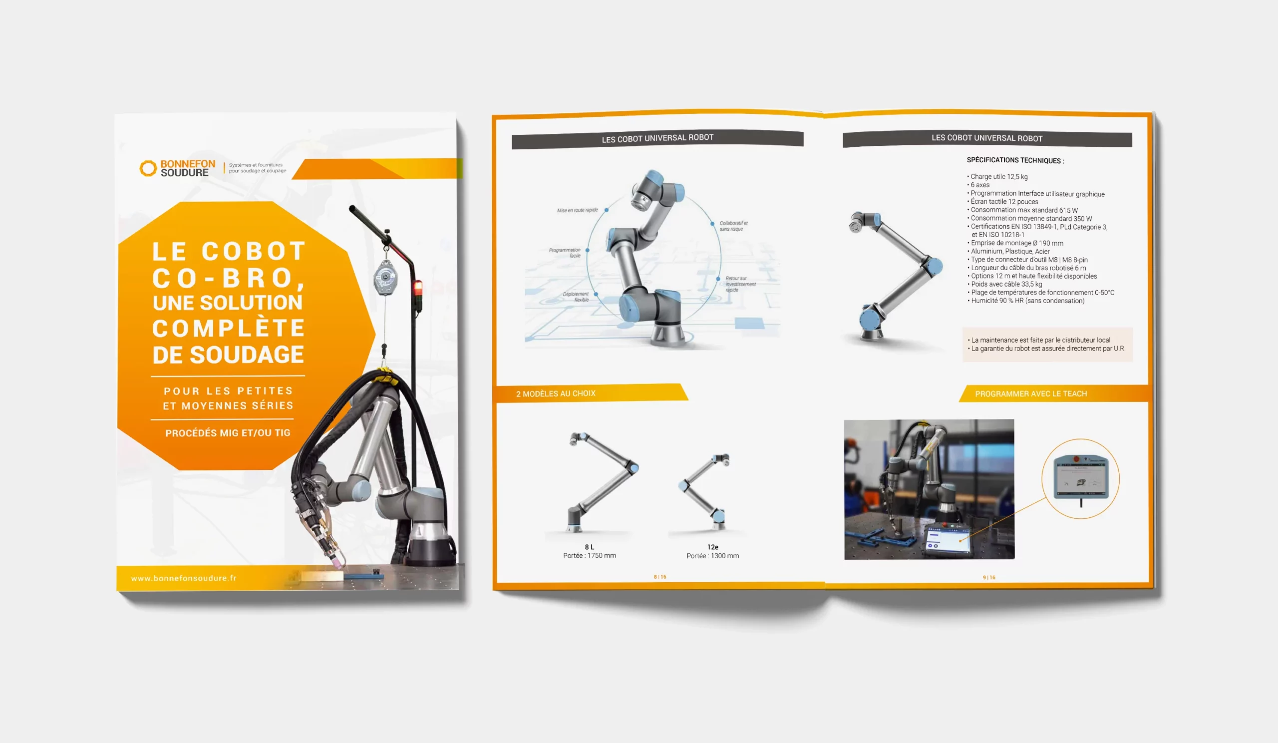 Mockup brochure cobot BONNEFON SOUDURE