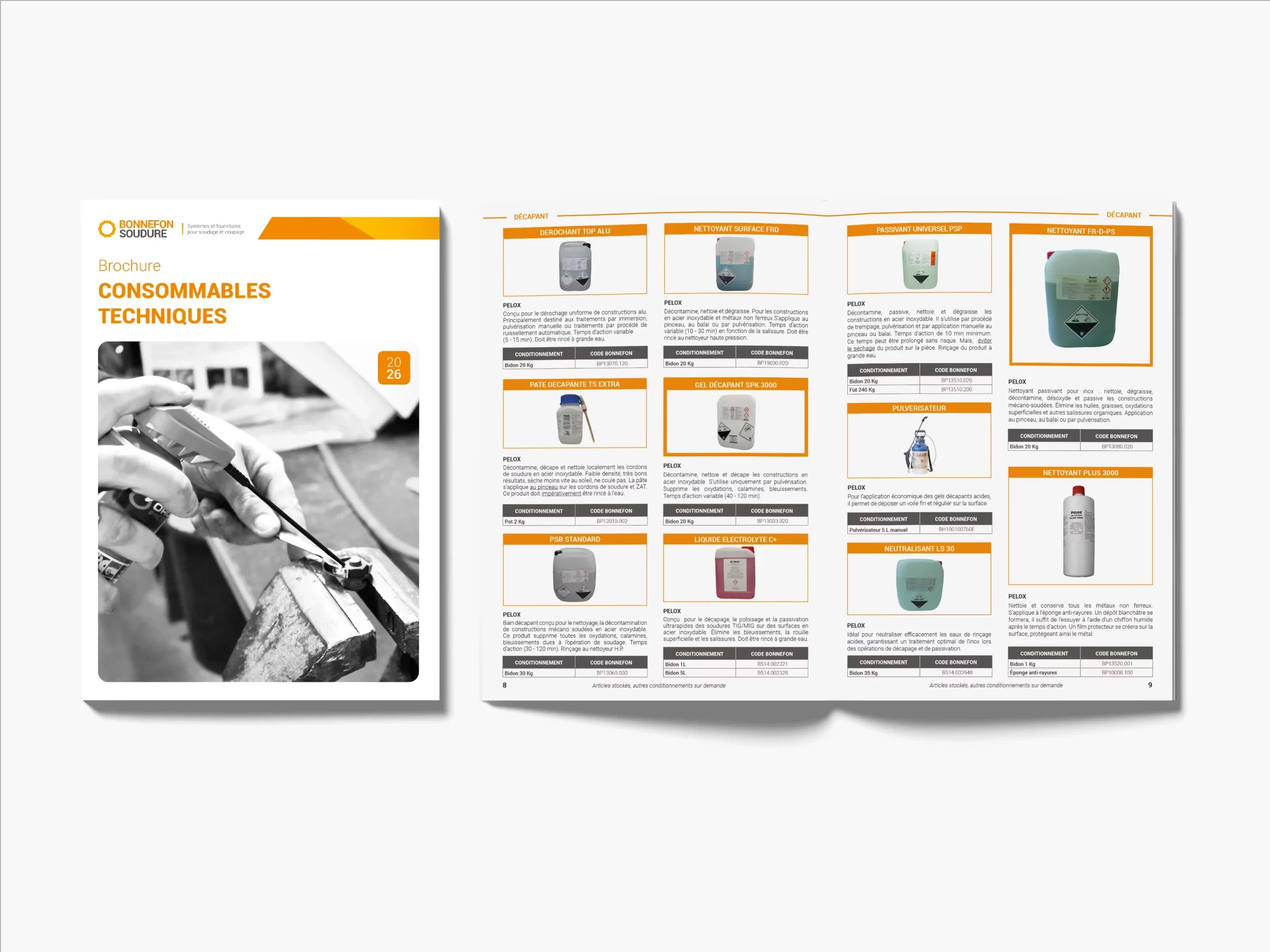 Mockup brochure consommables techniques