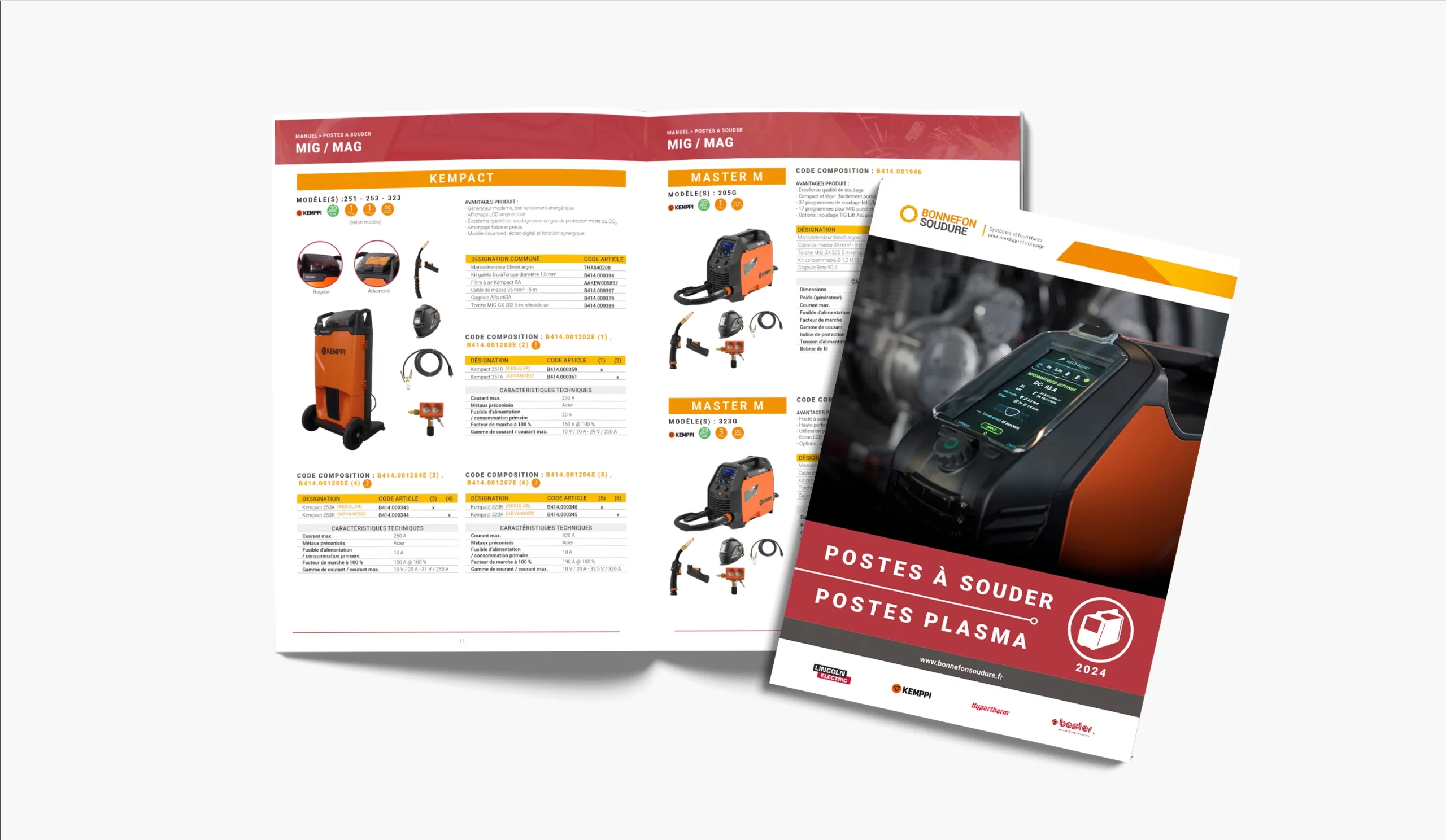 Mockup catalogue postes à souder et postes plasma